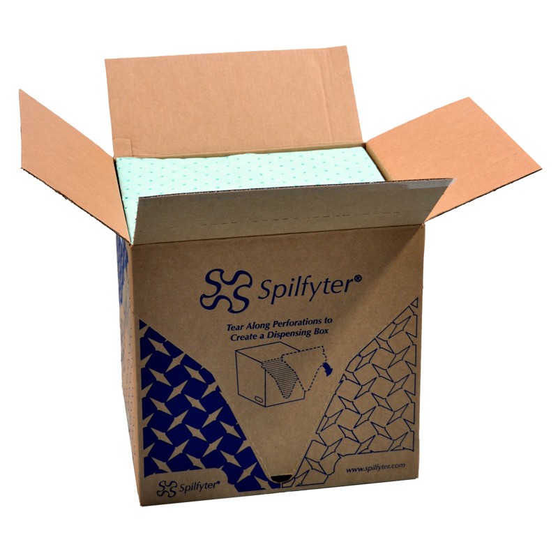 Spilfyter Z-72 White Polypropylene 24 Gal Sorbent Pad - Box - 16 Width - 18 Length