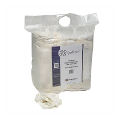 Spilfyter Bulk Reclaimed #1 White T-Shirt Rags 23 lbs in Compressed bag
