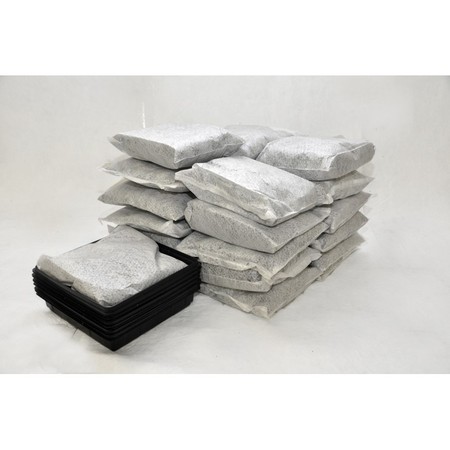 Spilfyter 10" x 10" Oil-Only Standard White Pillow-In-A-Pan Kit 12 Pan & 24 Pillow/Box