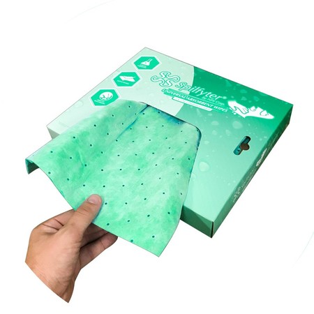 Spilfyter 10" x 11.5" Universal Green Absorbent Wipe 25 Wipes/Carton & 5 Cartons/Case