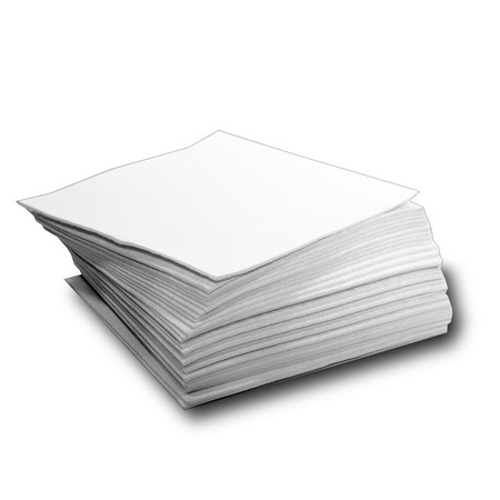 12" x 12" Hazmat Light-Duty Extra Low Lint White Absorbent Pad 50/Box