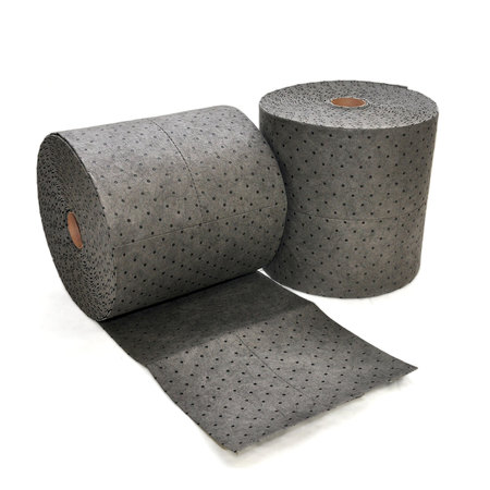 Spilfyter 16" x 150 ft Premium Gray HW Universal Absorbent Roll 2/Bag