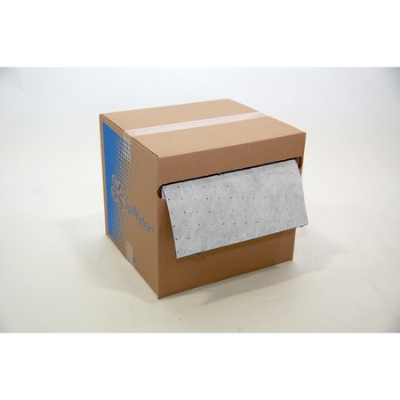 Spilfyter 16" x 150 ft Spilhyder Oil-Only White MW Roll 1/Dispenser Absorbent Box