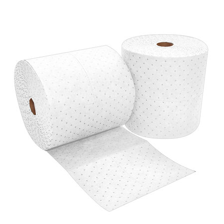 Spilfyter 16" x 150 ft Standard White Oil-Only MW Absorbent Roll 2/Bag