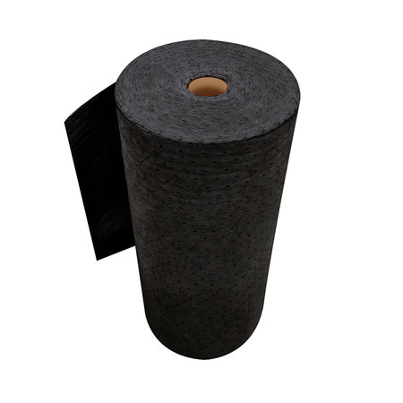 Spilfyter 32" x 150 ft Sustayn Recycled Black HW Perfed Universal Absorbent Roll