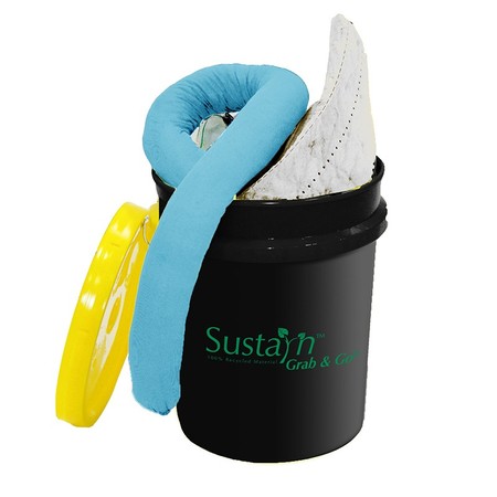Spilfyter Grab & Go Oil-Only Recycled Bucket Spill Kit