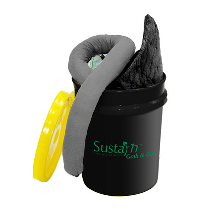 Spilfyter Sustayn Recycled Universal Grab & Go Bucket Absorbent Spill Kit