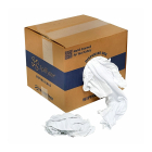 Bulk Reclaimed #1 White T-Shirt Rags 10 lbs in Box