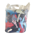 Bulk Reclaimed Mixed Color T-Shirt Rags 23 lbs in Compressed Bag